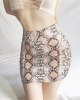 Leopard Or Snake Print Mini Skirt