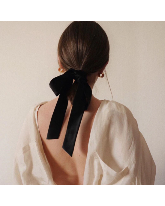 Traditional Velvet Bow Tie Hair Tie