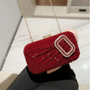 Fire Engine Truck Red Rhinestone Boot Belt Buckle Purse