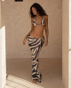 Zebra Three Piece Bikini Swimwear Set