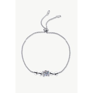 1 Carat Moissanite Heart Bracelet 1 Carat Moissanite Heart Bracelet