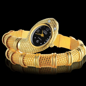 Gold Snake Watch Bracelet