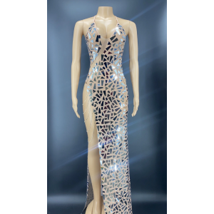 Shining Mirrors Rhinestones Gown Shining Mirrors Rhinestones Gown