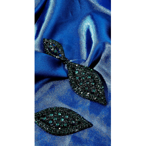 Green Leaf Rhinestone Earrings Green Leaf Rhinestone Earrings