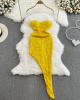 Yellow Sequined Party Dress 