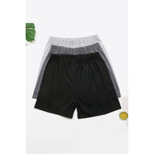 3-Pack Elastic Waist Shorts