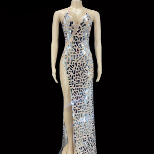 Shining Mirrors Rhinestones Gown Shining Mirrors Rhinestones Gown