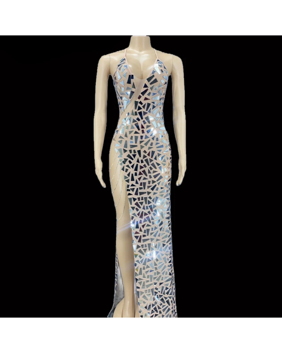 Shining Mirrors Rhinestones Gown