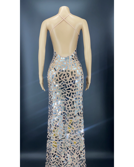 Shining Mirrors Rhinestones Gown