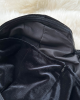 Strapless Backless Black Velvet Slim High Split Evening Party Dress With Gloves