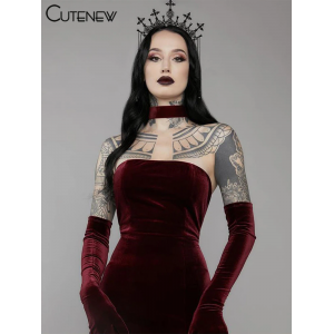 Ruby Red Velvet Halter Neck Mini Dress Ruby Red Velvet Halter Neck Mini Dress