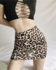 Leopard Or Snake Print Mini Skirt