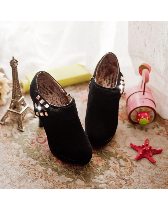 Glistening Accented High Heel Boots Glistening Accented High Heel Boots