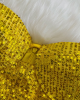 Yellow Sequined Party Dress 