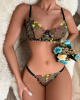 Floral Lace See Through Embroidery Bra Underwear Set