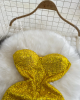 Yellow Sequined Party Dress 