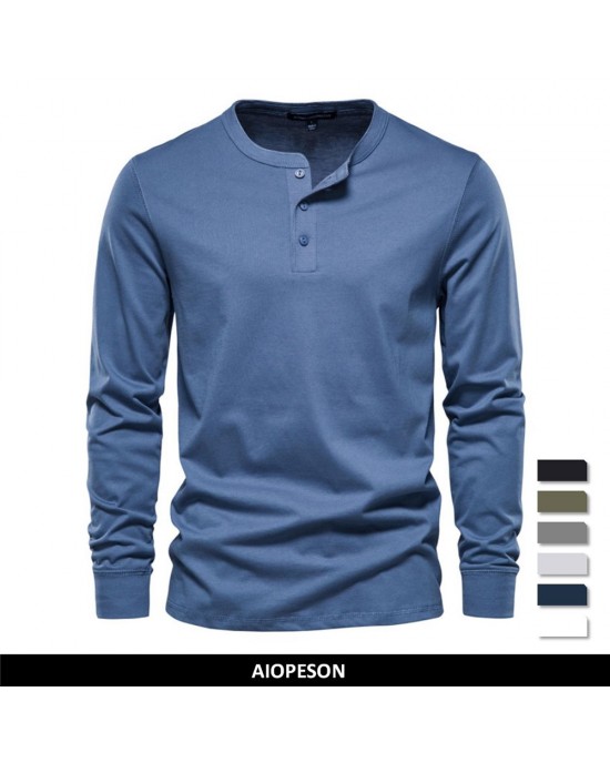 Men's Solid Color Long Sleeve Tee