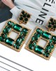 Turkish Influence Square Jeweled Earrings Turkish Influence Square Jeweled Earrings