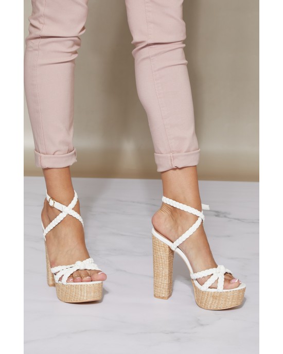 DDK From the Top Braided Platform Heels DDK From the Top Braided Platform Heels