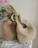 90s Knitted straw Crossbody Tote Purse 