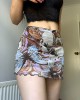 Butterfly Print Mini Skirt