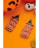 Halloween Jack-O-Lantern Trick-Or-Treat Dangle Earrings Halloween Jack-O-Lantern Trick-Or-Treat Dangle Earrings