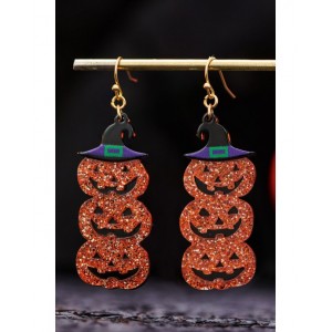Halloween Jack-O-Lantern Trick-Or-Treat Dangle Earrings Halloween Jack-O-Lantern Trick-Or-Treat Dangle Earrings