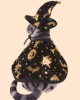 Halloween Pet Graphic Wizard Hat and Cloak Costume Set
