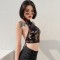 Chinese Beauty Embroidery Crop Top  Chinese Beauty Embroidery Crop Top