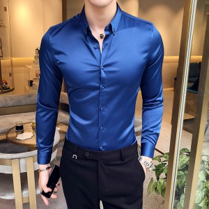 Men's Fitted Long Sleeve Class Act Dress Shirt