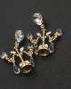 Crystal Mini Chandelier Rhinestone Statement Bridal Party Earrings 