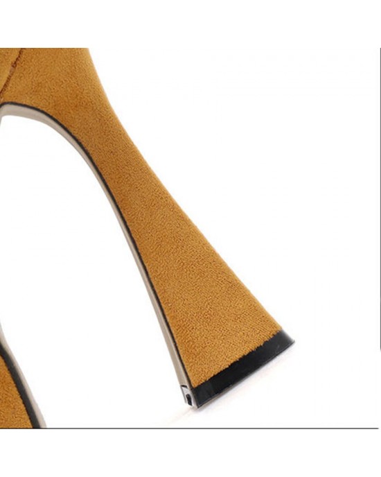 Colombian Yellow Platform Pumps High Heels