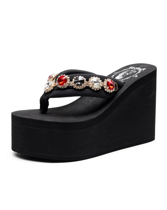 Bejeweled Madness Platform Sandals