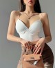 V Neck Camisole Sexy Stretch Padded Push Up Bra Knitted Crop Top