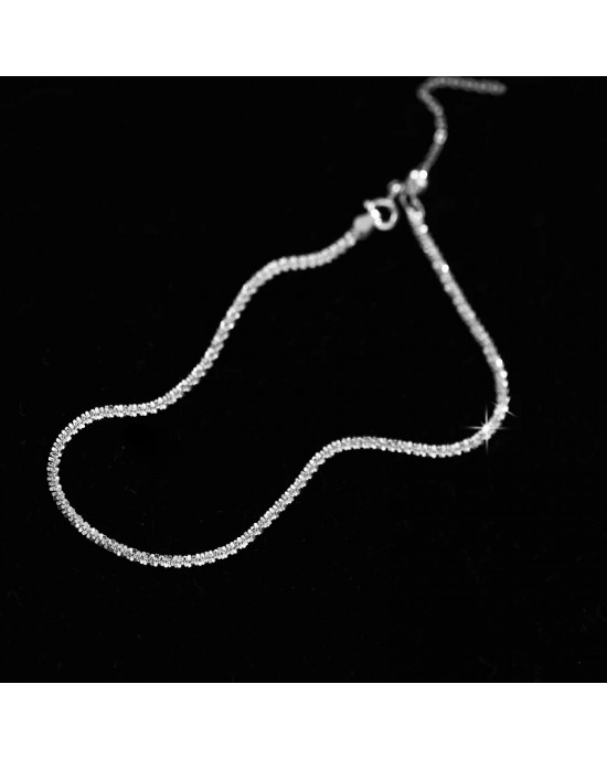 Sparkle All The Way Through Sterling Silver Necklace 