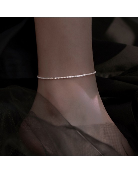 Sparkling Sterling Silver Anklet  Sparkling Sterling Silver Anklet
