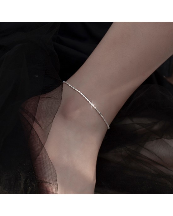 Sparkling Sterling Silver Anklet  Sparkling Sterling Silver Anklet