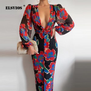 Elegant and Sexy Long Sleeve Maxi Statement Dress Elegant and Sexy Long Sleeve Maxi Statement Dress