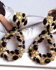 Turkish Influence Inspired Bejeweled Geometric Earrings 