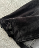Strapless Backless Black Velvet Slim High Split Evening Party Dress With Gloves