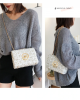 Luxurious Textured Clutch And Shoulder Purse 