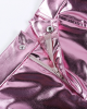 Pink Metallic High Waist Mini Skirt