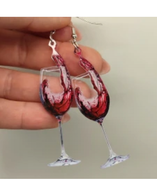 Wine Glass Earrings Wine Glass Earrings