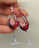 Wine Glass Earrings Wine Glass Earrings