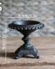 Vintage Cast Iron Pedestal Candle Holder 