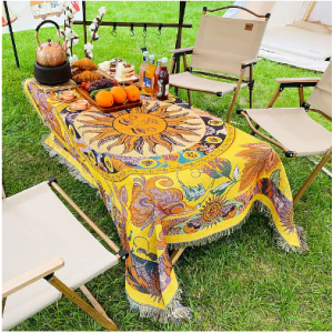 Sunshine & Flowers Warm Positive Energy Thick Threaded Fringe Tapestry Sunshine & Flowers Warm Positive Energy Thick Threaded Fringe Tapestry