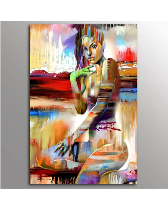 Dripping In The Colors Of The Wind Modern Abstract Canvas (No Frame)