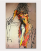 Curves & Curls Oil Painting Hand Painted Vertical Nude Modern Rolled Canvas (No Frame)