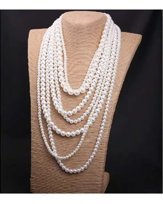Layered In Pearls Necklace 