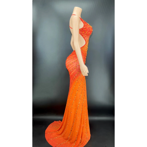 Sexy Split Sparkly Rhinestone Halter Evening Gown Sexy Split Sparkly Rhinestone Halter Evening Gown